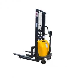 Semi-electric stacker truck for pallets